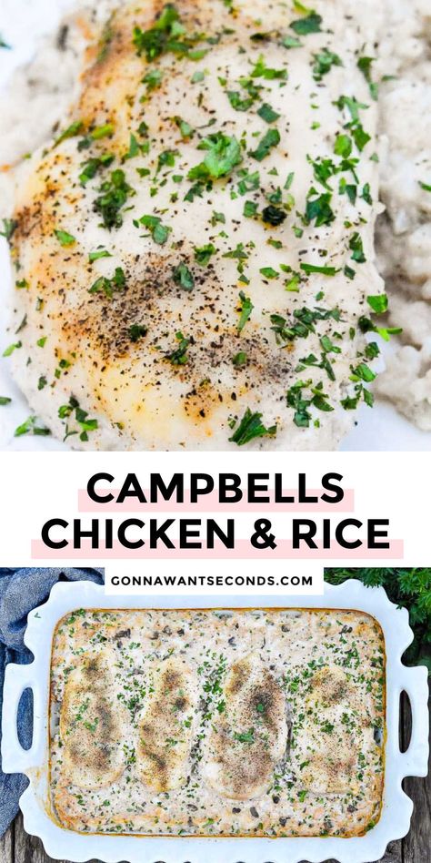 Campbells Chicken And Rice Recipes, Campbell's Chicken And Rice Casserole, Chicken And Rice Campbells Soup, Campbell’s Soup Chicken And Rice, Cam Bells Chicken And Rice, Chicken And Rice Recipes Mushroom Soup, Campbells Chicken And Rice Bake, Campbell’s Chicken And Rice, Chicken And Rice Casserole Recipes Cream Of Mushroom Campbells