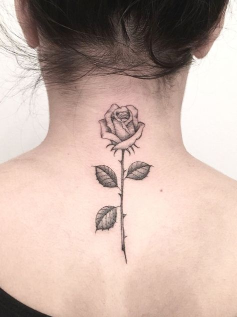 Rose neck tattoo | Rose neck tattoo, Neck tattoos women #tattooideas #rosetattoos Rose Neck Tattoo, Rose Tattoo On Back, Places To Get Tattoos, Girl Neck Tattoos, Tattoo Neck, Rose Tattoos For Women, Finger Tattoo For Women, Ankle Tattoos For Women, Back Of Neck Tattoo