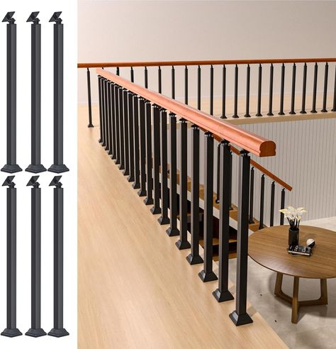 MM MELISEN Indoor Stair Railing Kits, Black Metal Baluster Posts, with 270° Adjustable Railing Spindles, for Steps, Balconies, Staircases, Decks, Patio Stairs and Outdoor Decor. (Height: 33.46 in) : Amazon.ca: Tools & Home Improvement Railing Spindles, Indoor Stair Railing, Stair Railing Kits, Metal Balusters, Patio Stairs, Railings Outdoor, Balcony Railing, Stair Railing, Staircases