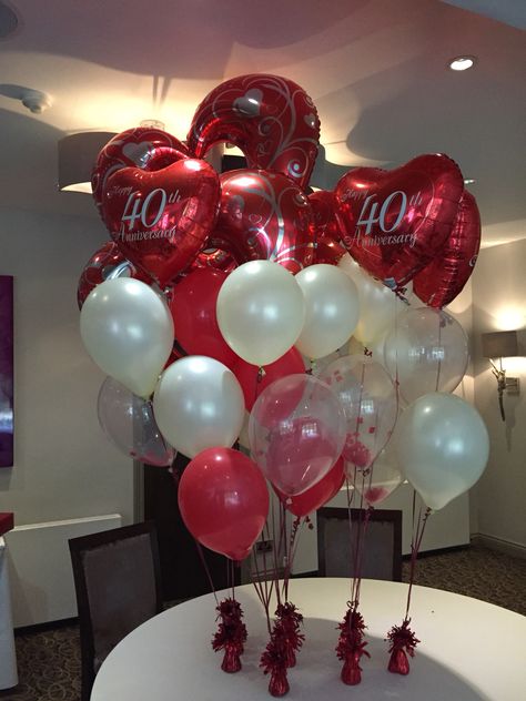 Ruby Wedding Balloon Bundle Ruby Anniversary Party Ideas, 40th Wedding Anniversary Party Ideas, 40th Wedding Anniversary Party, 40th Anniversary Decorations, 40th Anniversary Ideas, Ruby Wedding Anniversary Gifts, Balloon Bundle, 40th Anniversary Party, Wedding Anniversary Cakes