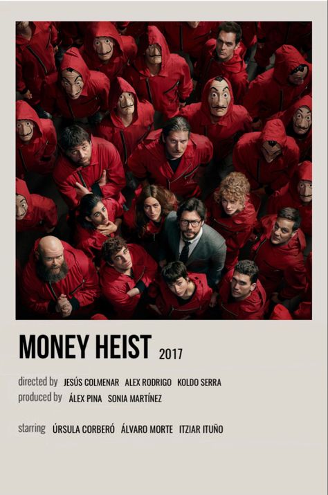 Money Heist Poster, Movie Character Posters, Aesthetic Money, ريك غرايمز, Manifestation Money, Movie Card, Iconic Movie Posters, Series Poster, Film Posters Minimalist