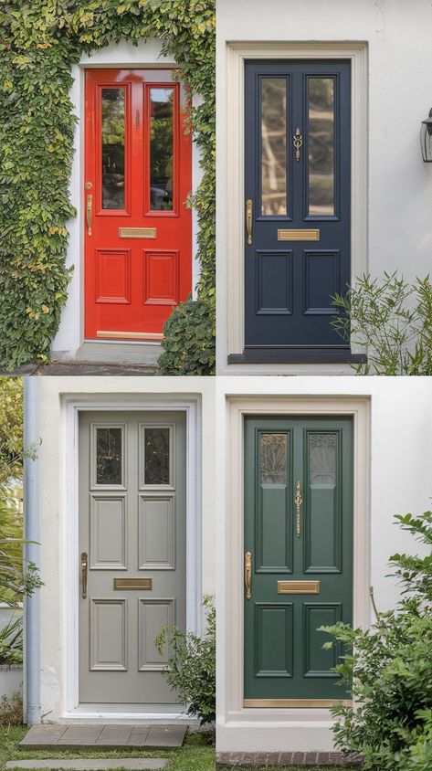 Let's get to know some of the best front door paint colors that are trendy Back Door Paint Colors, Front Door Colors With White House, Green Front Door Colors, Exterior Door Paint Colors, Best Front Door Paint Colors, Best Front Door Paint, House Doors Colors, Outdoor Paint Colors, Painting Doors