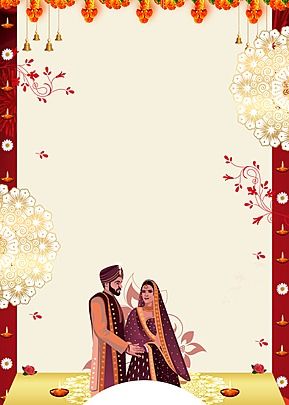 Indian Bride And Groom Illustration Wedding Invitations, Wedding Card Frames Hindu, Marriage Wallpaper Backgrounds, Shaadi Card Design Hindu, Hindu Bride And Groom Cartoon, Hindu Wedding Couple Cartoon, Indian Bride And Groom Illustration, Indian Bride Illustration, Wedding Indian Couple