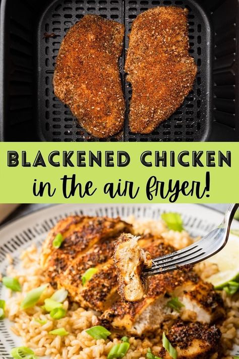 Air fryer blackened chicken is a quick and simple dinner idea from The Travel Palate. This recipe is inspired by the southern classic but made simply using an air fryer. Make it as spicy as you like so the whole family can enjoy this delicious meal for lunch or dinner. Learn exactly how to make it and how long to cook it! Air Fryer Blackened Chicken, Bbq Pulled Chicken Sandwiches, Blackened Chicken Recipe, Raw Sweet Potato, Pulled Chicken Sandwiches, Chicken Kitchen, Blackened Chicken, Simple Dinner, Cook Chicken Breast