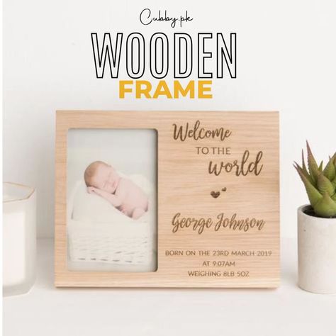 Wooden Photo-frame Baby Picture Frames, Wooden Photo Frames, Photo Packages, Baby Album, Wooden Picture Frames, Baby Portraits, Portrait Frame, Baby Pillows, Wood Letters