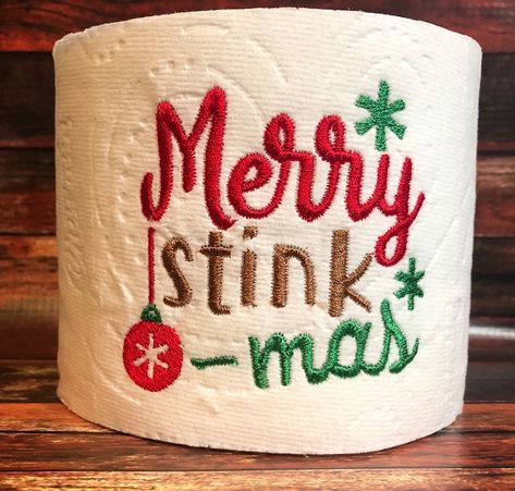 Toilet Paper Christmas, Embroidered Toilet Paper, Paper Embroidery, Paper Designs, File Design, Paper Christmas, Toilet Paper Roll, Machine Embroidery Patterns, Christmas Embroidery