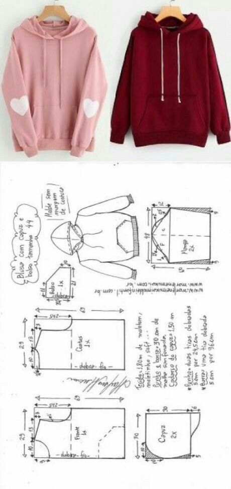 Pola Jaket, Projek Menjahit, Girls Clothes Patterns, Diy Clothes Refashion, Printable Sewing Patterns, Sewing Clothes Women, Diy Vetement, Hoodie Pattern, Jacket Pattern Sewing