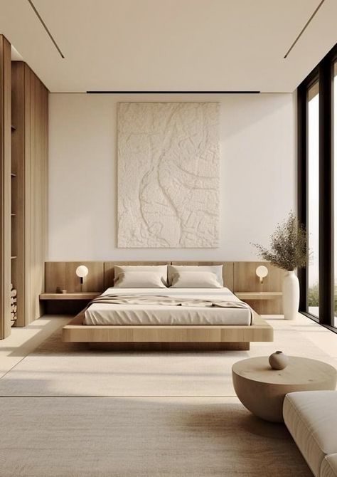 Modern Villa Bedroom Design, Resort Inspired Bedroom, Four Seasons Bedroom, Beige Color Bedroom Ideas, 12 X 13 Bedroom Design, Masterbedroom Neutral Luxury, Luxury Small Bedroom Design, Large Bedroom Design, European Bedroom Aesthetic