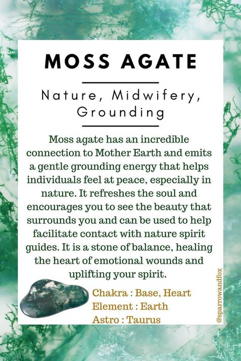 Green Moss Agate Crystal Meaning, Green Moss Agate Meaning, Moss Agate Crystal Meaning, Moss Agate Meaning, Stones Meanings, Agate Crystal Meaning, Crystal Book, Healing The Heart, Mother Gaia