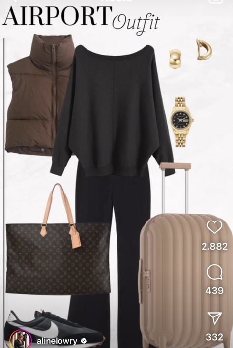 Casual Airport Outfit, Casual Travel Outfit, Chic Travel Outfit, Comfortable Travel Outfit, Airport Travel Outfits, Comfy Travel Outfit, Airplane Outfits, Comfy Travel, Airport Travel