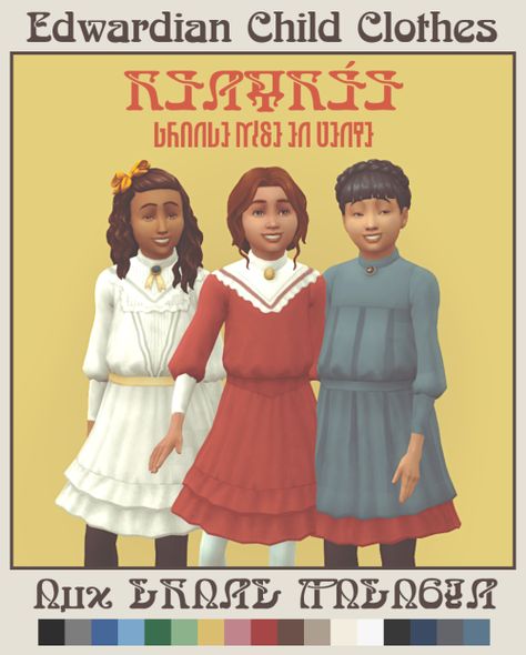 Chère Indolente - Edwardian Child Clothes This set include 2... Decades Challenge Sims 4 Cc 1910, Sims 4 Cc 1900 Clothes, Sims 4 Cc Maxis Match Historical, Sims 4 Decades Challenge House, Sims 4 Decades Challenge Cc 1900, Ts4 Edwardian Cc, Edwardian Sims 4 Cc, Sims 4 Decades Challenge Cc 1300, Sims 4 Decades Challenge 1890