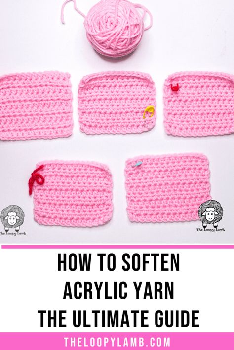 How to Soften Acrylic Yarn - The Ultimate Guide - The Loopy Lamb Ponchos, Soften Acrylic Yarn, Yarn Tutorials, Yarn Clothes, Crochet Bloggers, Star Crochet, Yarn Winder, Crochet Afghan Patterns Free, Crochet Blanket Designs