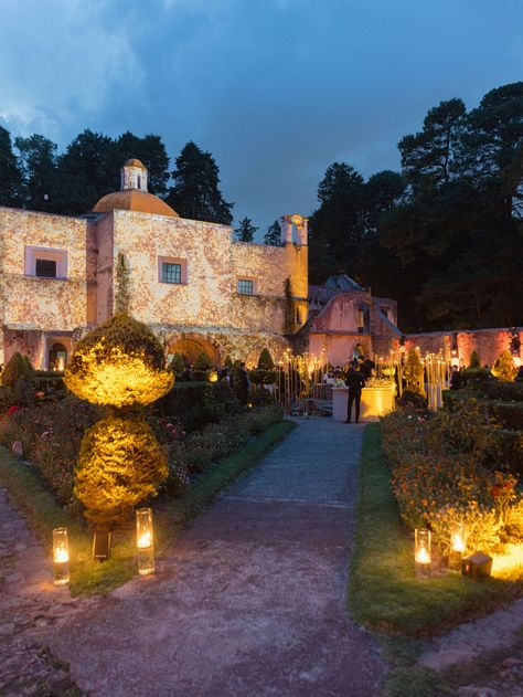 A Mexico City Wedding in an Ancient Convent Hidden in the Forest - KT Merry Small Destination Wedding Mexico, Guanajuato Mexico Wedding, Mexico Wedding Venue Hacienda, Mexico Garden Wedding, Wedding In Mexico City, Wedding Mexico City, Mexico Hacienda Wedding, Spanish Wedding Venues, Mexico City Wedding Venues