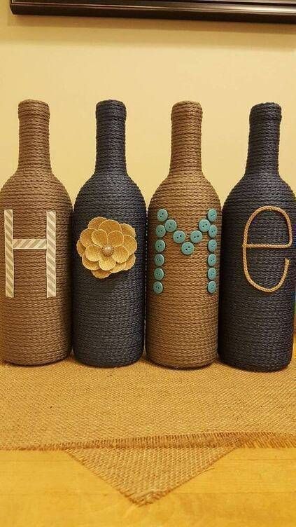 Bottle Diy Crafts, Glass Bottle Diy, Diy Glass Bottle Crafts, Wine Glass Art, Wine Bottle Art, Glass Bottles Art, Wine Bottle Diy Crafts, Diy Jar Crafts, Glass Bottles Decoration