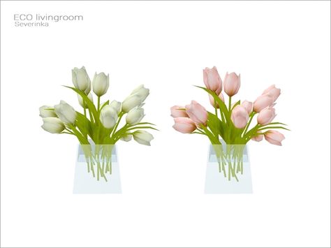 Tulips in glass squere vase  Found in TSR Category 'Sims 4 Plants' Led Light Sims 4 Cc, Severinka Sims 4, Sims 4 Cc Flowers, Korean Furniture, Sims 4 Cc Furniture Living Rooms, Furniture Cc, Sims 4 Tsr, Die Sims 4, Sims Packs