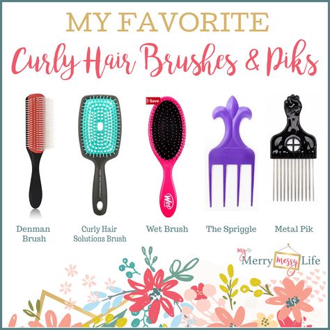 Curly Hair Accessory Must-Haves - My Merry Messy Life Curly Hair Must Haves Products, Hair Brushes For Curly Hair, Best Brush For Curly Hair, Curly Hair Must Haves, Curly Accessories, Accessories For Curly Hair, Brushes For Curly Hair, Hair Brush For Curly Hair, Curly Hair Brushes