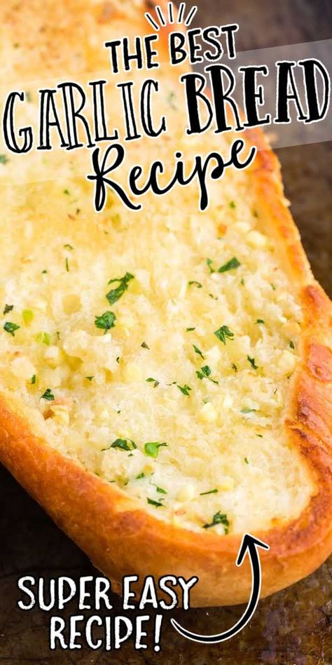 Garlic Bread In Oven, Best Garlic Bread Recipe, Best Garlic Bread, Homemade Garlic Bread Recipe, Make Garlic Bread, Homemade Garlic Bread, Garlic Cheese Bread, Homemade Bread Easy, Garlic Bread Recipe