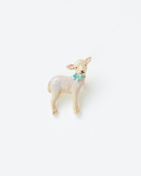 Fable England Enamel Lamb Brooch Fable England, British Literature, Small Scarf, Painted Jewelry, Hand Painted Jewelry, Animal Brooch, Welcome Spring, Enamel Brooch, Style Gift