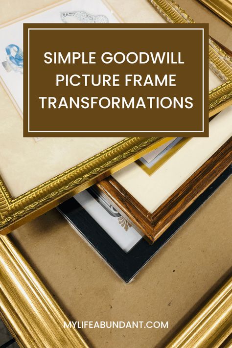 Vintage Frame Upcycle, Repurpose Frames Creative Ideas, Repurposing Picture Frames, Refinishing Picture Frames, Picture Frame Update, Gallery Wall Thrifted Frames, Diy Picture Frame Backing, Diy Brass Frame, Vintage Gold Framed Art