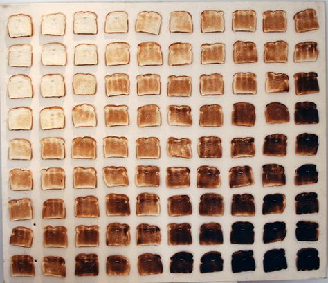 Shades of Toast. Things Organized Neatly, Burnt Toast, Loaf Bread, 50 Shades, Tostadas, Art Lessons, Food Art, Toast, Bread