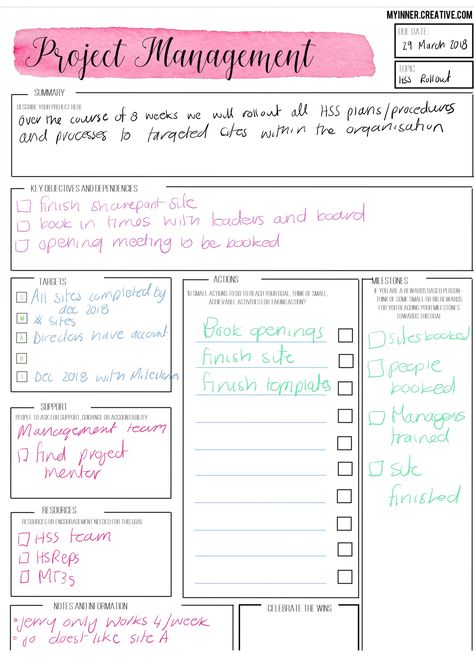 Have you been wondering how to combine your bullet journal and projects at work? Well look no further! This quick template (Free template available!) will help you set it up in record time! Organize Projects At Work, Project Management Task List, Project Journal Layout, Bullet Journal Project Management, Bullet Journal Layout Templates, Work Templates, Project Journal, How To Bullet Journal, Bullet Journal Work