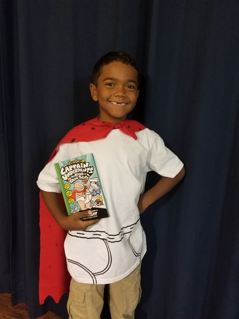 Captain underpants costume! Storybook Character Costumes For Boys, Boys Book Character Costumes, Childrens Book Character Costumes, Story Book Costumes, Kids Book Character Costumes, Captain Ideas, Storybook Character Costumes, Halloween Costume Game, Book Characters Dress Up