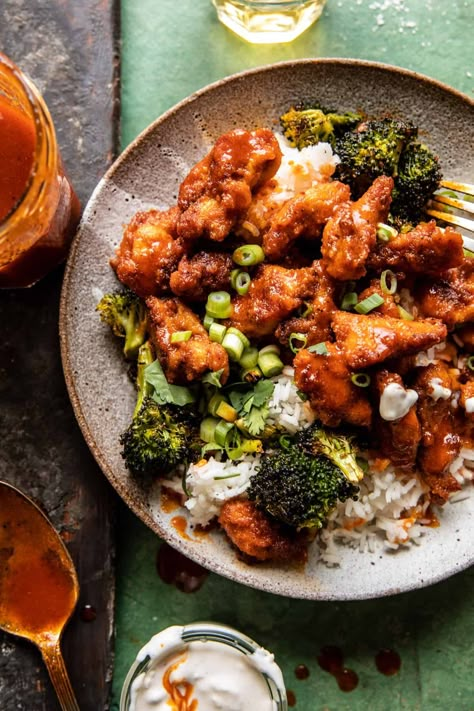 Sheet Pan Honey Buffalo Chicken with Broccoli | halfbakedharvest.com Sheet Pan Honey Buffalo Chicken, Honey Buffalo Chicken, Chicken With Broccoli, Bo Bun, Half Baked Harvest Recipes, Easy Sheet Pan Dinners, Homemade French Fries, Chicken And Broccoli, Harvest Recipes