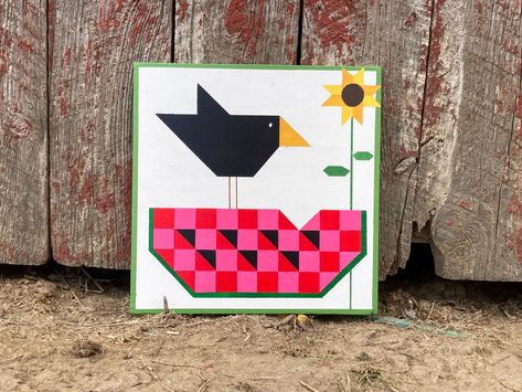 Bird Barn, Painted Barn Quilts, Quilting Blocks, Barn Wood Crafts, Barn Quilt Designs, Quilt Wall, Barn Quilt Patterns, Quilt Designs, Barn Quilt