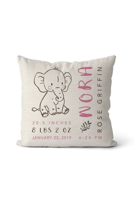 Elephant Birth, Baby Shower Unique, Nursery Elephant, Sublimacion Ideas, Idee Cricut, Cricut Baby, Pillow Baby, Unique Baby Shower Gifts, Baby Gift Basket