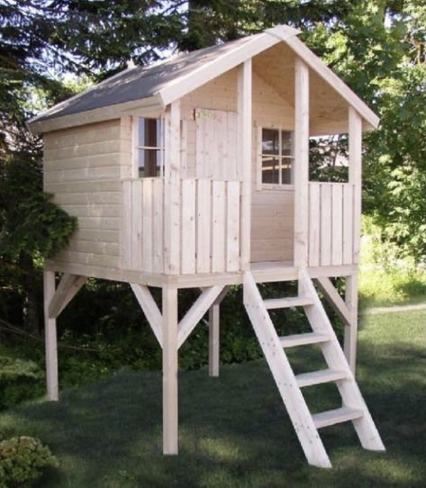 Wood Playhouse, Garden Playhouse, Tree House Plans, Tree House Diy, Wendy House, Tree House Kids, Playhouse Outdoor, Wooden Playhouse, Diy Shed