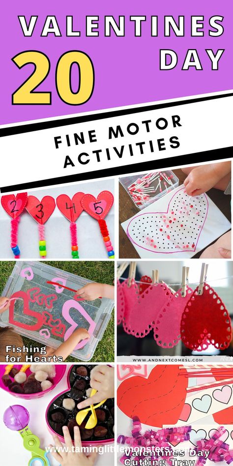 20 Valentines Fine Motor Activities for Kids. 20 play based learning ideas for helping toddlers and preschoolers develop fine motor skills. #valentines #finemotor #toddlers #preschoolers Fine Motor Activities For Preschoolers, Motor Activities For Preschoolers, Fine Motor Activities For Kids, Preschool Fine Motor, Activities For Preschoolers, Preschool Valentines, February Valentines, Valentine Activities, Brown House