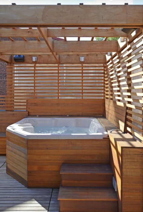 Hot Tub Deck Hot Tub, Hot Tub Shelters, Hot Tub Privacy, Hot Tub Pergola, Outdoor Jacuzzi, Hot Tub Landscaping, Deck Piscina, Hot Tub Surround, Hot Tub Designs