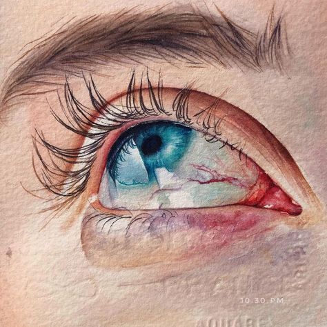 Eyes Watercolor, Eye Drawings, Watercolor Face, Watercolor Eyes, White Nights, Prismacolor Art, A Level Art Sketchbook, Draw Eyes, Eye Eye