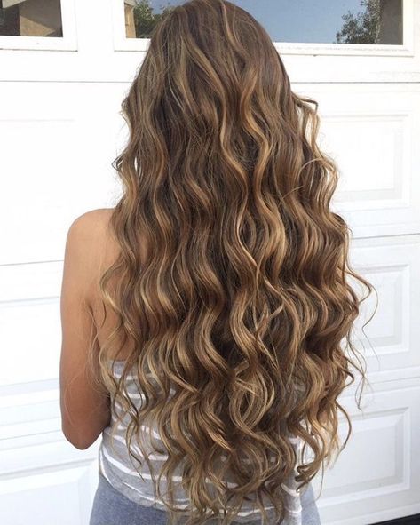 Long curly hair Brown Wavy Hair, Brunette Hair With Highlights, Brown Hair Balayage, Punk Hair, Long Wavy Hair, Hair Inspiration Color, روتين العناية بالبشرة, Hair Inspo Color, Light Brown Hair