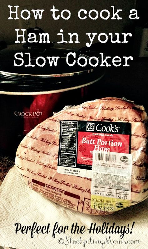 Cook A Ham, Cooking Ham In Crockpot, Plateau Charcuterie, Crock Pot Food, Crockpot Ham, Slow Cooker Ham, How To Cook Ham, Crockpot Dishes, Baked Ham