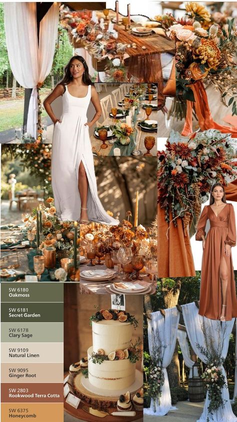 Romantic terracotta boho wedding. Neutral earthy tones create a soft romantic setting. Wedding Earthy Tones, Earth Wedding Theme, Earth Tone Wedding Theme, Earthy Tones Wedding, Earthy Wedding Decorations, Terracotta Boho Wedding, Wedding Neutral, Seasonal Palette, Earth Tone Wedding