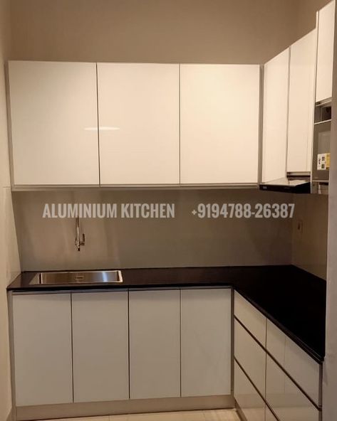 Aluminium kitchen, Modular kitchen Aluminum Kitchen Cabinets, Aluminum Kitchen, Aluminium Kitchen, Kitchen Modular, White Kitchen Cabinets, Kitchen Cabinet Design, Tv Unit, Kitchen Interior, Backsplash