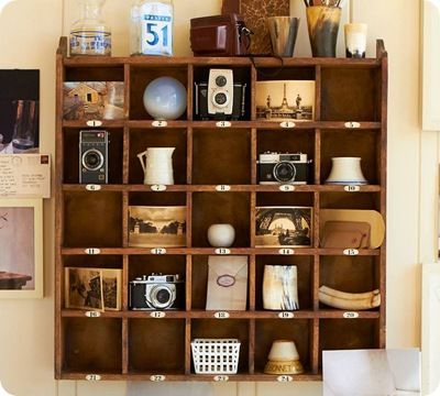 These are great. Keep small things in one place as opposed to spread out all over. Cubby Wall, Cubby Organizer, Wooden Cubby, Little House Needleworks, Cubby Shelf, Chalkboard Decor, Cubby Storage, Deco Retro, Wooden Shelf