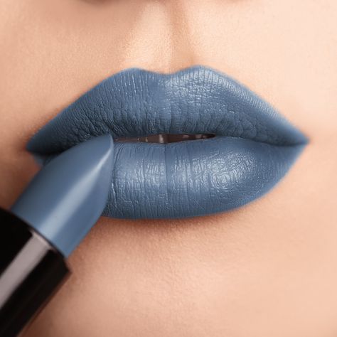 DescriptionBe unapologetically bold in our intensely-pigmentedlong-wearing Dissent Matte Lip Collection colors✨Dreadis a deep blue gray that glides on like butter and stays on for long wearAll lipsticks in the DISSENT collection are cruelty-freegluten-freeparaben-free and veganAll made within the U. Teal Lipstick, Makeup Things, Lip Collection, Metallic Lipstick, Makeup Images, Blue Lipstick, Indie Makeup, Mermaid Vibes, Beautiful Lipstick