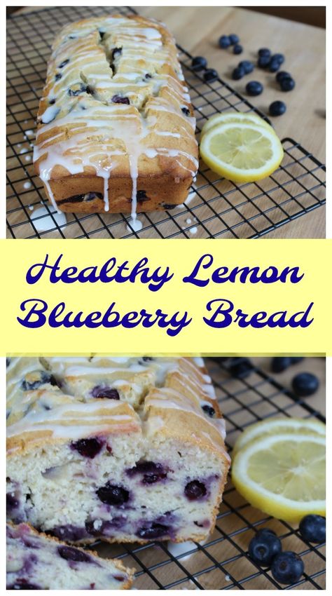 Lemon Blueberry Bread Recipe, Healthy Lemon Blueberry, Blueberry Bread Recipe, Lemon Blueberry Loaf, Blueberry Loaf, Lemon Blueberry Bread, Cheap Clean Eating, Lemon Bread, Blueberry Bread