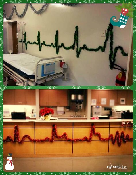 Hospital Decoration, School Nurse Office Decorations, Nurse Office Decor, School Nurse Office, Nurse Decor, Holiday Door Decorations, Diy Nursing, Christmas Door Decorating Contest, Christmas Door Decoration