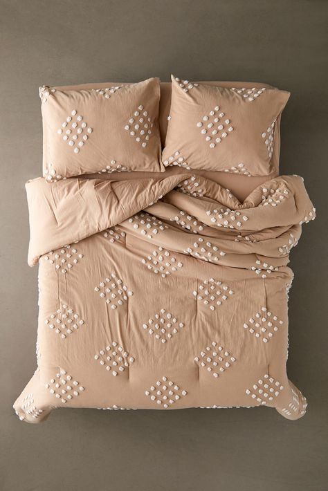 Tan Comforter, Tufted Comforter, Boho Teen Bedroom, Bohemian Comforter, Boho Bedding Sets, Boho Comforters, College Bedroom, Boho Bedding, Boho Room