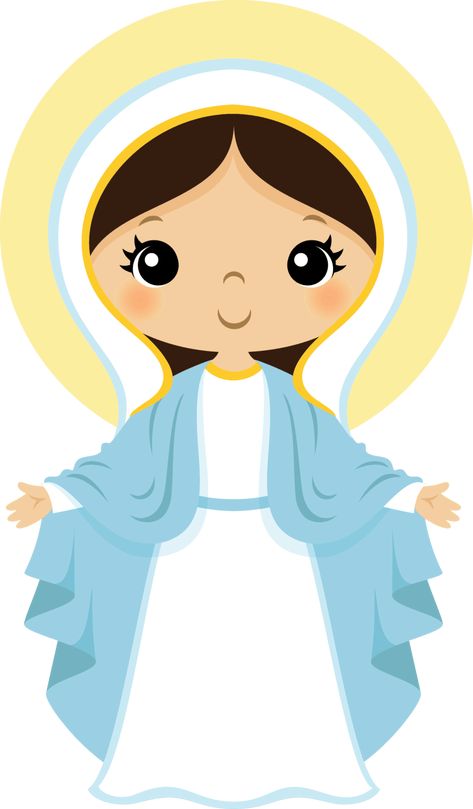 Nativity Clipart, Images Of Mary, Christian Crafts, Mama Mary, Blessed Mother Mary, Baby Clip Art, The Virgin Mary, Religious Education