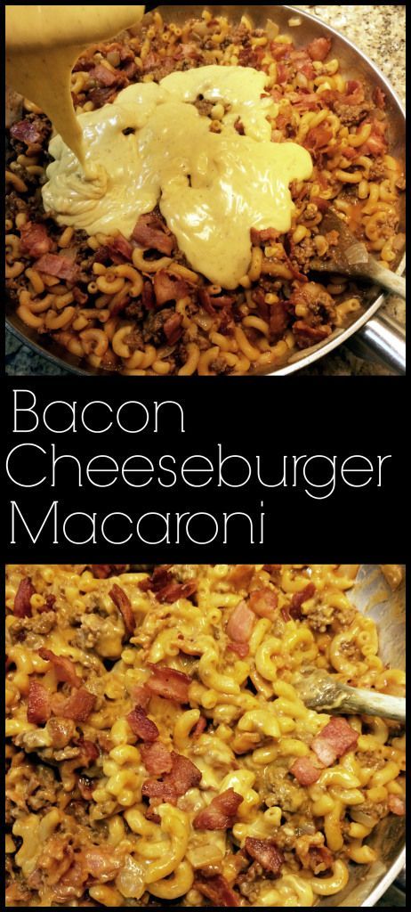 Bacon Cheeseburger Macaroni | Aunt Bee's Recipes Bacon Cheeseburger Dip, Cheeseburger Wraps, Cheeseburger Macaroni, Bacon Wrapped Chicken Tenders, Bacon Cheeseburger Casserole, Bacon Cheeseburger Soup, Cheeseburger Pie, Cheese Burger Soup Recipes, Cheeseburger Soup