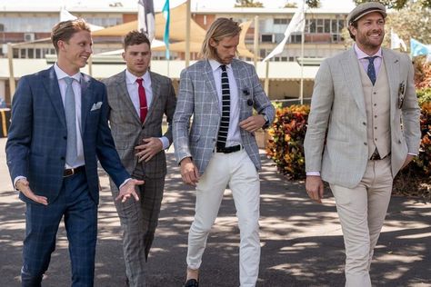 The Best Men’s Spring Racing Style On Show At The Everest 2019 Horse Races Outfit Men, Mens Races Outfit Casual, Race Day Outfits Men, Mens Races Outfit, Mens Race Day Fashion, Mens Horse Races Outfit, Men’s Race Day Outfit, Horse Race Outfit, Spring Racing Fashion