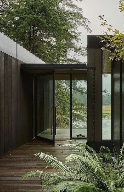 Farm Retreat, Douglas Fir Tree, Casa Garage, Oak Windows, Agricultural Buildings, Whidbey Island, American Architecture, Fish Ponds, Hus Inspiration