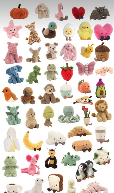 Cute Plushies, Jellycat Stuffed Animals, Cute Squishies, Cute Birthday Ideas, Efficient Storage, Cute Animals Images, Images Esthétiques, Cute Stuffed Animals, Birthday Wishlist