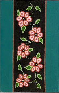 Cree Floral Design, Ojibwa Beadwork, Ojibwe Beadwork, Ojibwe Floral, Metis Beadwork, American Indian Crafts, Floral Beadwork, Native Beading, Native Beading Patterns