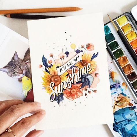 Friends Lettering, Watercolor Quotes, Rainy Friday, Watercolor Art Diy, Watercolor Quote, Watercolor Lettering, Creative Lettering, Watercolor Logo, Morning Friends