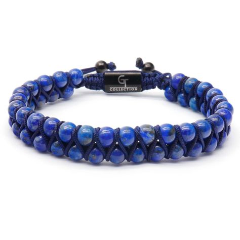 PRICES MAY VARY. HANDCRAFTED BY JEWELRY ARTISANS - GT Collection Male Beaded Bracelets are made using certified natural gemstones and 6mm beads for a beautiful and unique piece of art that you can wear for years to come ADJUSTABLE CORD BRACELETS FOR MEN - This ultra-wearable multi-purpose bracelet is wrapped and can comfortably fit wrists sizes from 7.2 inch to 9 inch (18.5 cm to 23 cm) ENERGY BRACELET FOR MEN - Gemstones offer a wide array of benefits and are often used in spiritual practices t Blue Tiger Eye Stone, Blue Gemstone Bracelet, Double Bracelet, Symbole Protection, Lapis Lazuli Bracelet, Lapis Lazuli Beads, Energy Bracelets, Blue Tigers Eye, Lapis Lazuli Stone